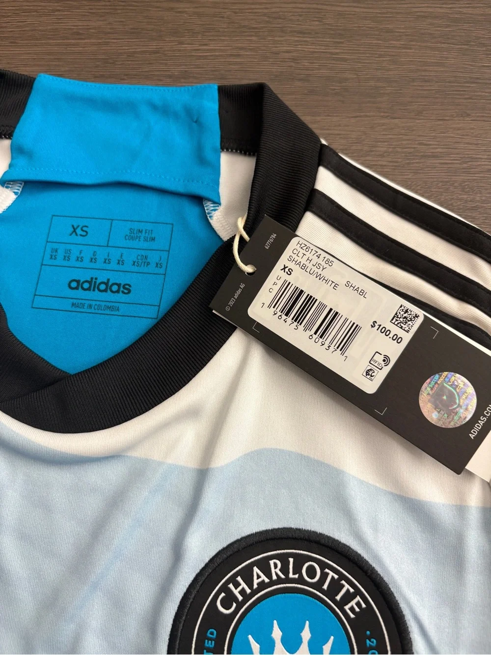 Adidas Charlotte FC 2024-25 Stadium Home Jersey Men’s Size XS